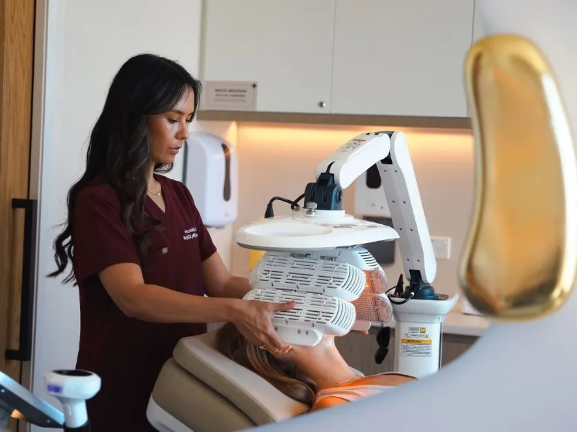 LED light therapy treatment at Sisä Skincare in Freshwater, Northern Beaches